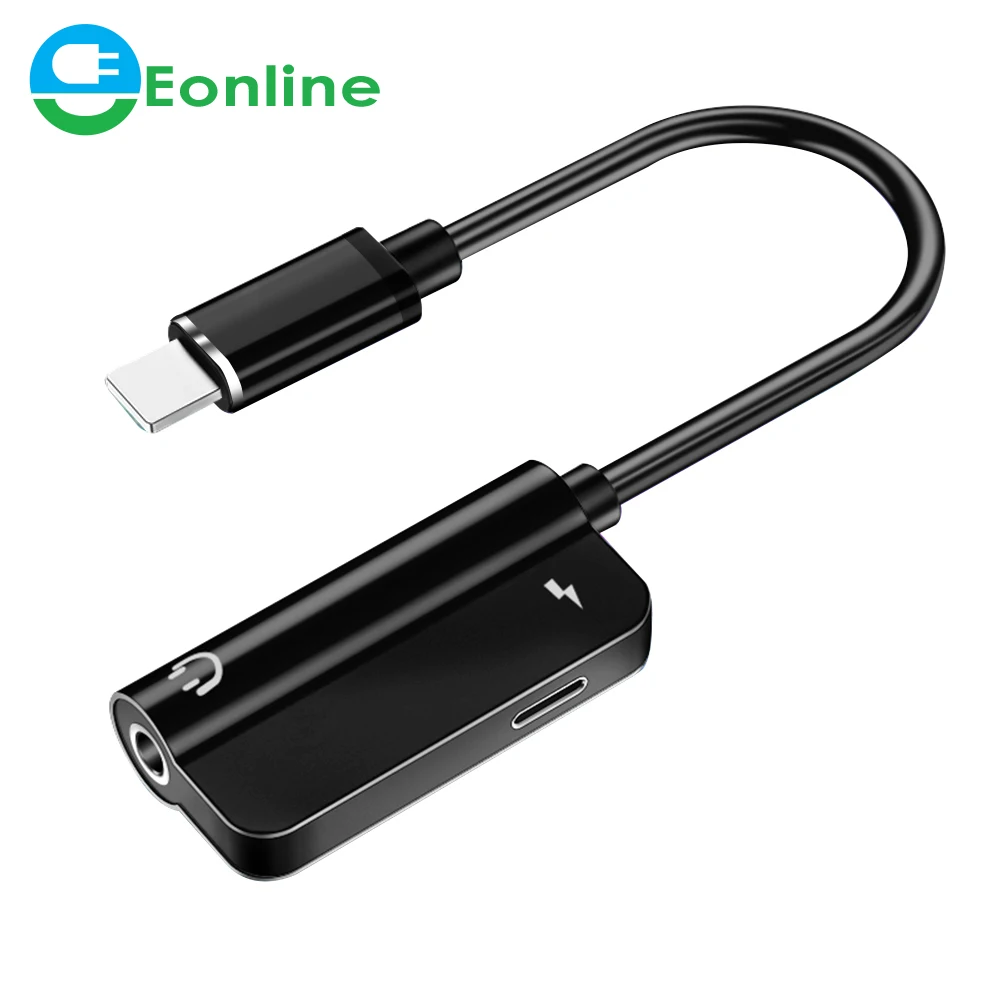 

2 in 1 6 color Aluminum 8-PIN to 3.5mm & 8-PIN Jack Car Charging and Music Aux Adapter, Red /sliver /black/gold/rose gold