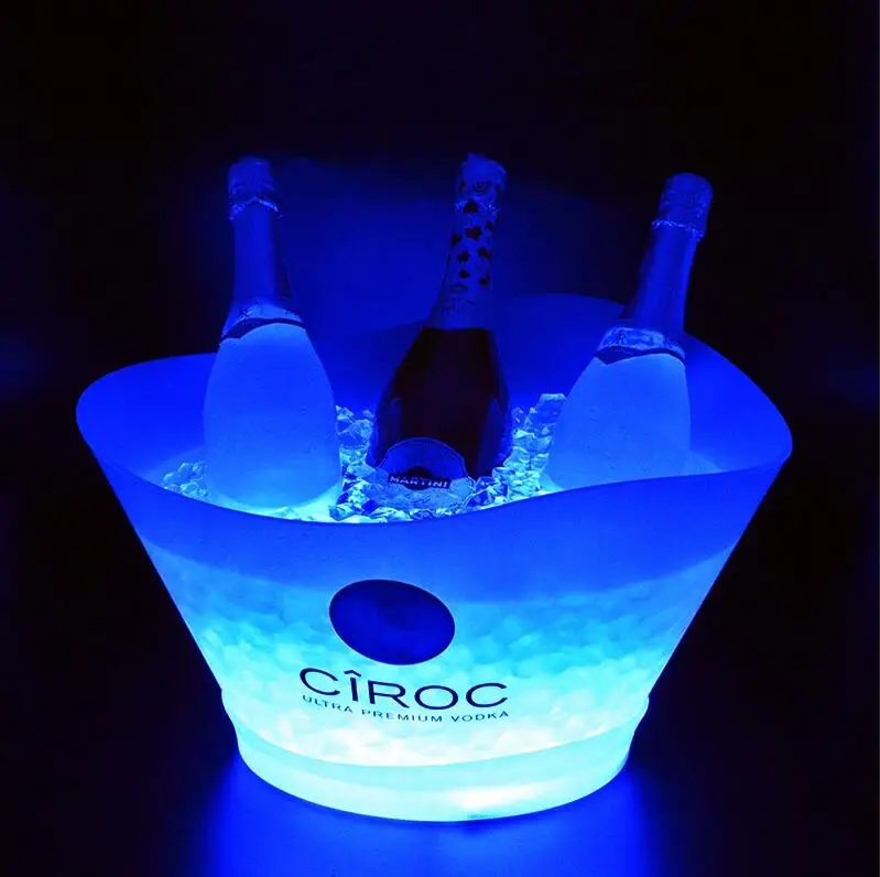Led Lighted Ice Bucket Champagne Bucket Wine Bucket Of 12l Capacity