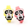 Customized silicone baby watch children's kung fu panda electronic led watch touch screen flip table