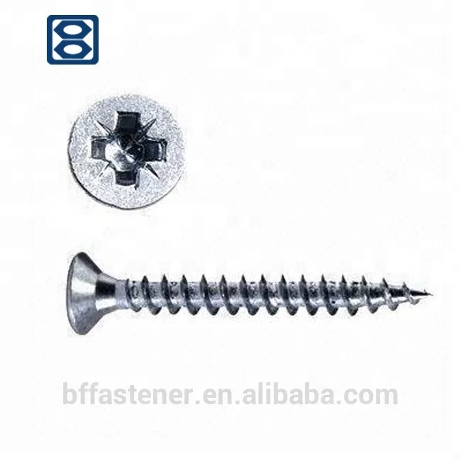 
Haiyan bafang pozi double chipboard screws self tapping stainless steel cross recessed countersunk head wood screws 