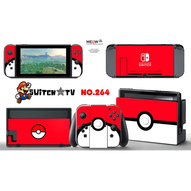 

Protector Sticker Decal Vinyl Skin for Nintendo Switch NS Console Controller +Stand Holder Protective Film