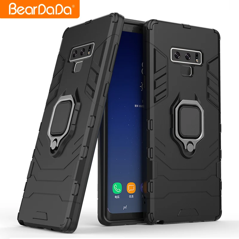 

Oem Welcome finger ring kickstand hard armor note 9 case for samsung galaxy note 9 case phone cover