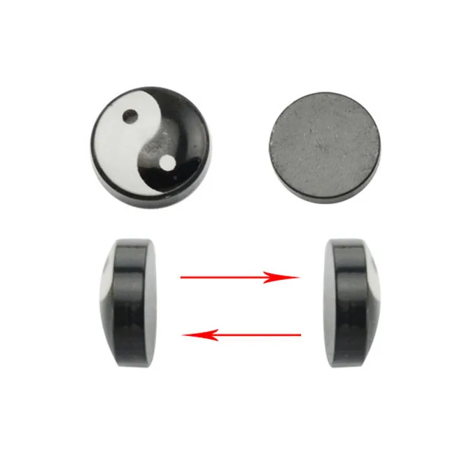 2 unidades imán fakeplugs en blanco o negro unisex