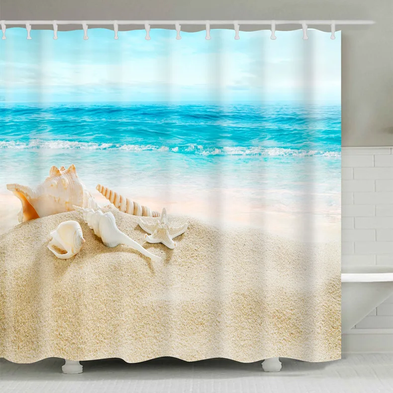 

Top Hotel Quality Woven Printed Shower Curtain Custom Shower Curtain With Matching Window Curtain