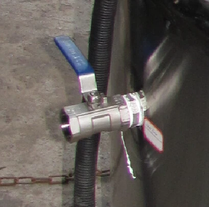 heating oil inlet valve for batch pasteurizer