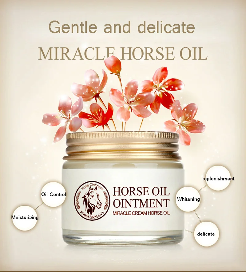OEM ODM BIOAQUA Miracle Horse Oil facial Cream for Moisturizing Skin Care