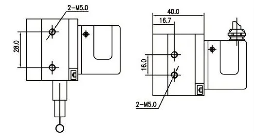 YUMO linear wire encoder IP51 incremental encoder linear position encoder