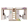 Metal frame china cheap bunk beds bedroom furniture with study table