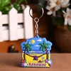 2018 Custom Personalized Popular Bahamas Souvenir PVC Key Ring/ Tropical Key ring with chain