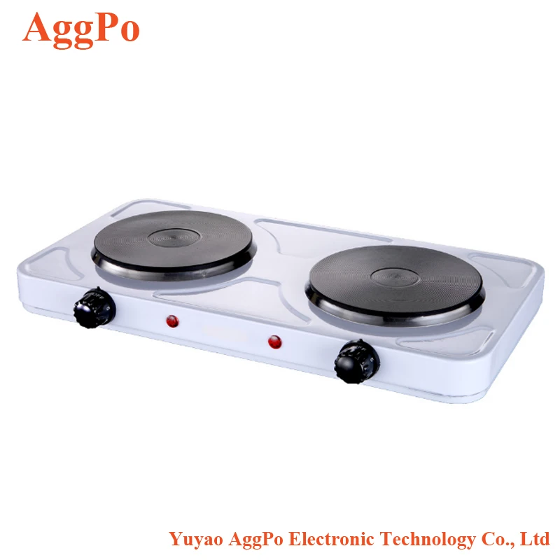 Double Burner Electric Stove Hot Plate 2000w Stainless Steel