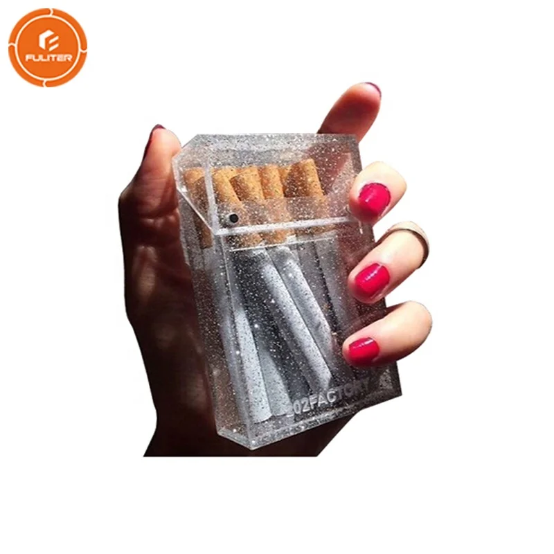 
Customized Logo Standard 20 Packs Transparent Acrylic Display Cigarette Case China 