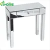 Compact modern mirrored console table with one drawer