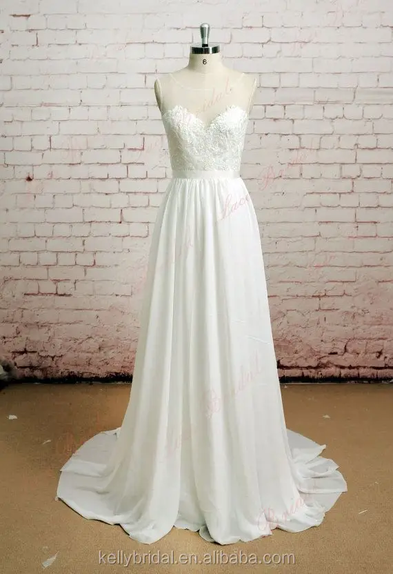 zm16056 summer see through lace and chiffon engagement dress simple
