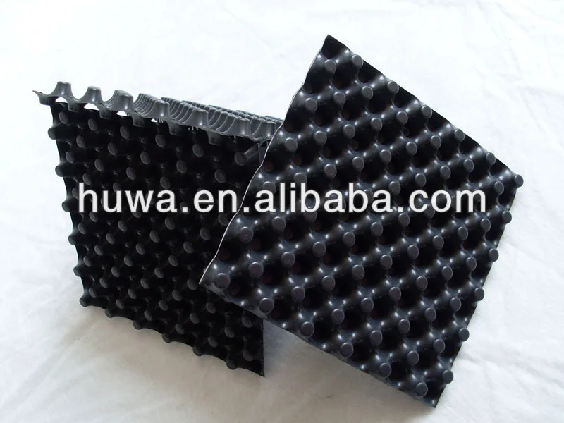 
lightweight roofing materials cavity garden dimple strip root barrier drainage cell sheet board 