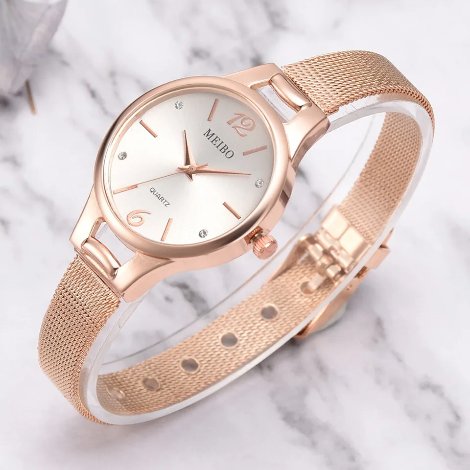 
Women Wrist Watch Luxury Ladies Dress Bracelet Quartz Watches For Women Simple Rose Gold Creative 2018 Gift Relogio Feminino 