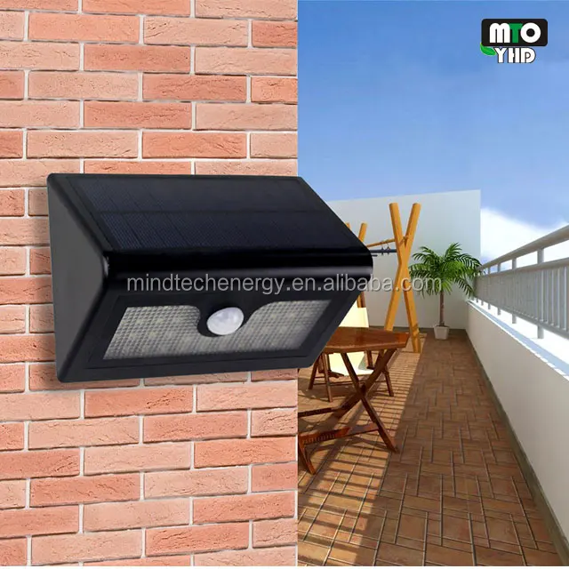 Save electricity solar gate light, IP65 4W security sensor light motion