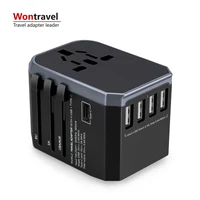 

Wontravel new product 5600mA usb quick charger electrical plug socket Type C universal travel adapter