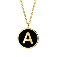 

Stainless Steel Gold Shell Letter Pendant Jewelry Personalize Initial Necklace