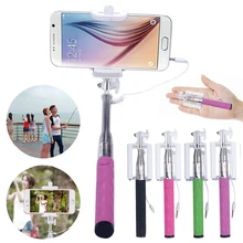Universal Wired Selfie Stick Handheld Monopod Built-in Shutter Extendable Mount Holder For Samsung iPhone Cellphone kjstar z07 5