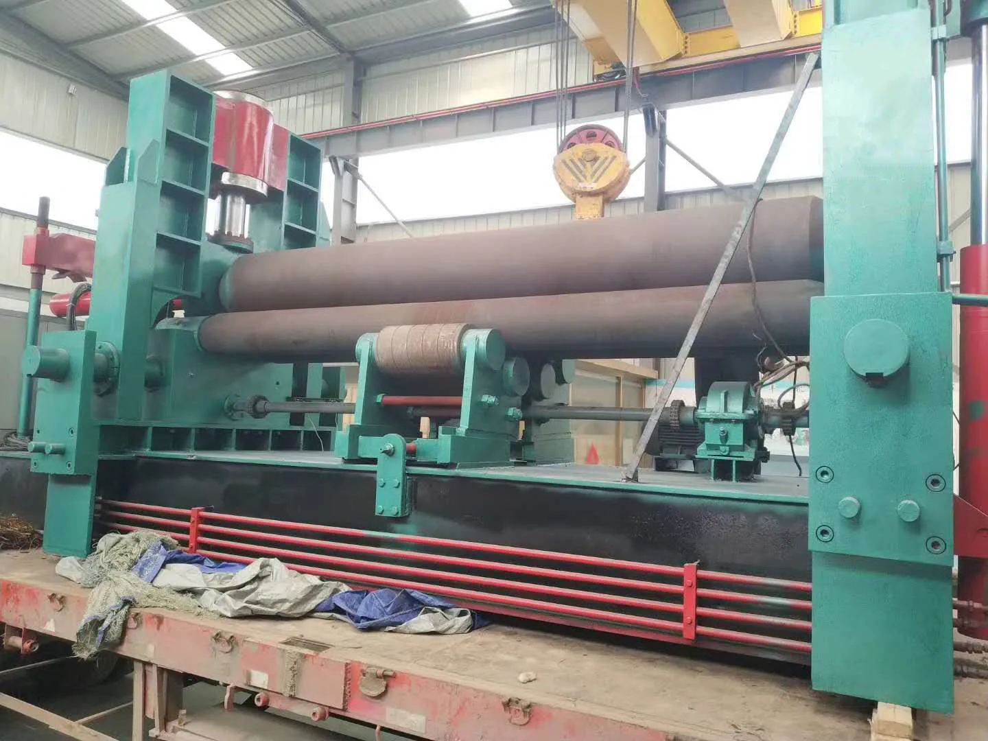 Cnc Iron Sheet Bender Metal Sheet Rolling Machine 3 Roller Steel Plate