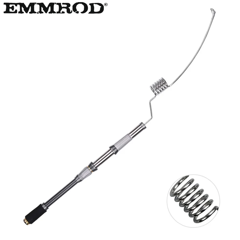 

EMMROD Spinning Fishing Rods Telescopic handle Compact Fishing Pole Stainless Portable Ice Fishing rod Boat Raft Rod GSZ