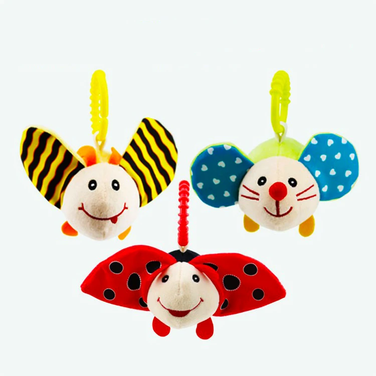 Customize Pull String Vibration Bee Ladybird Mouse Kids Hanging Toy