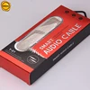 Sinicline custom braided round aux cable retail Paper Box packaging