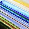 Holographic color Faux Snake Skin Leather Fabric for Fashion Bags
