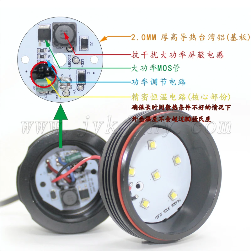 L6X 60W LED motorcycle spot driving lights