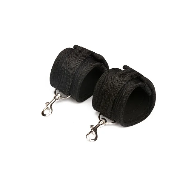 
Naked Bound Sponge Bondage Restraint Open Leg Thigh Locking Wrist Handcuffs Fetish Harness For Women 