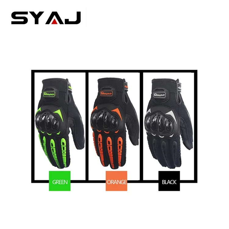 

Motorbike Guantes Winter Full Finger Motorcycle Gloves Gants Riding Gloves Motorcycle Leather, Black green orange