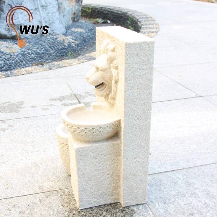 resin solar outdoor fountain with light