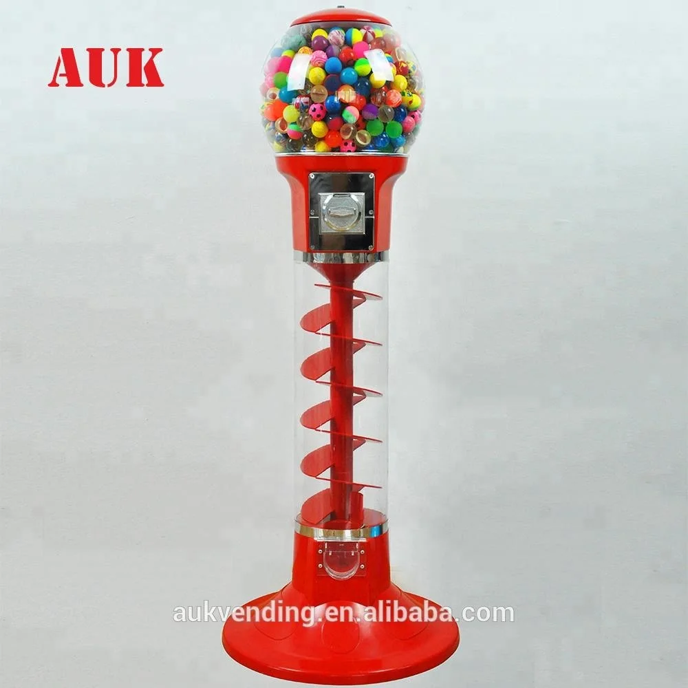 
capsule toys gum gumball candy bouncy ball spiral vending machine 