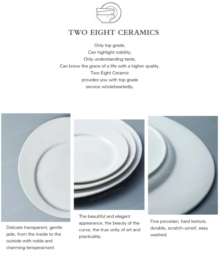 wholesale cheap white porcelain dinner plates gourmet coupe plate