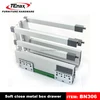 Pass SGS test 150mm 183mm back connector soft close metal box drawer slide