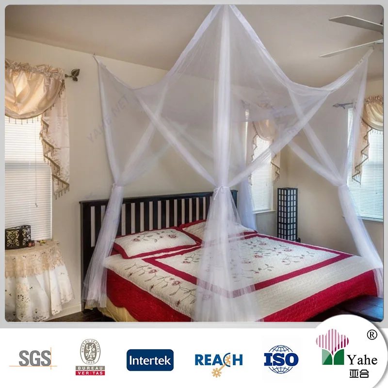 4 Corner Post Bed Canopy Mosquito Net Full Queen//King Size Netting Bedding