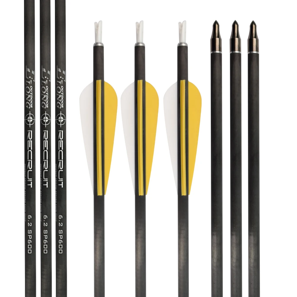 

Professional I.D. 6.2 mm Arrows Carbon Archery recurve bow Carbon Fiber Arrow shafts shooting arrows