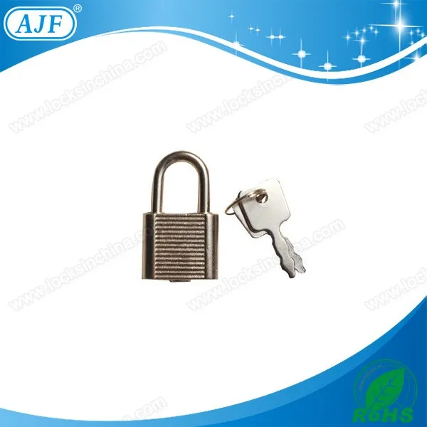 AJF cheap metal small keylock, small silver padlock, diary padlock
