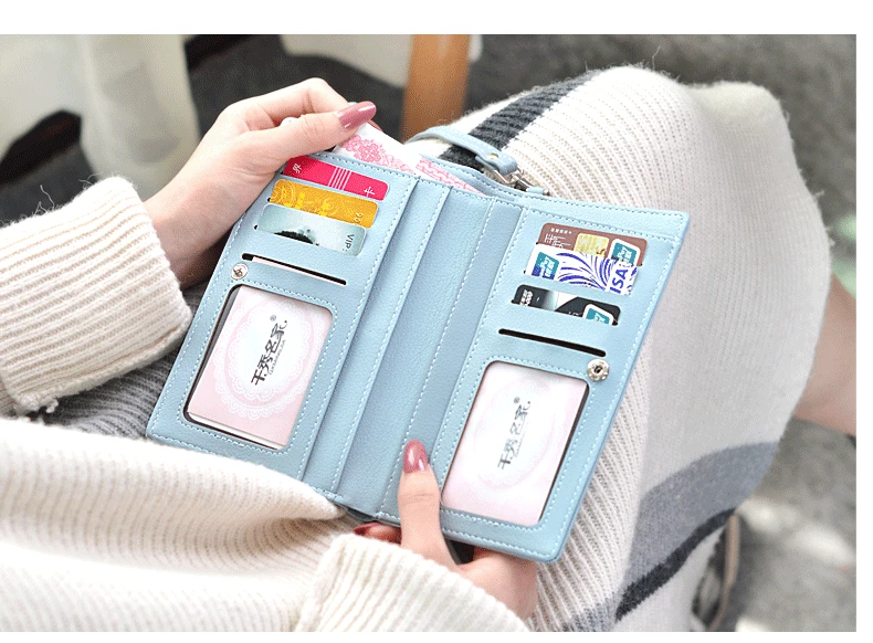 Multi-function Phone Bag Pu Leather Card Holder Small Shoulder Bag