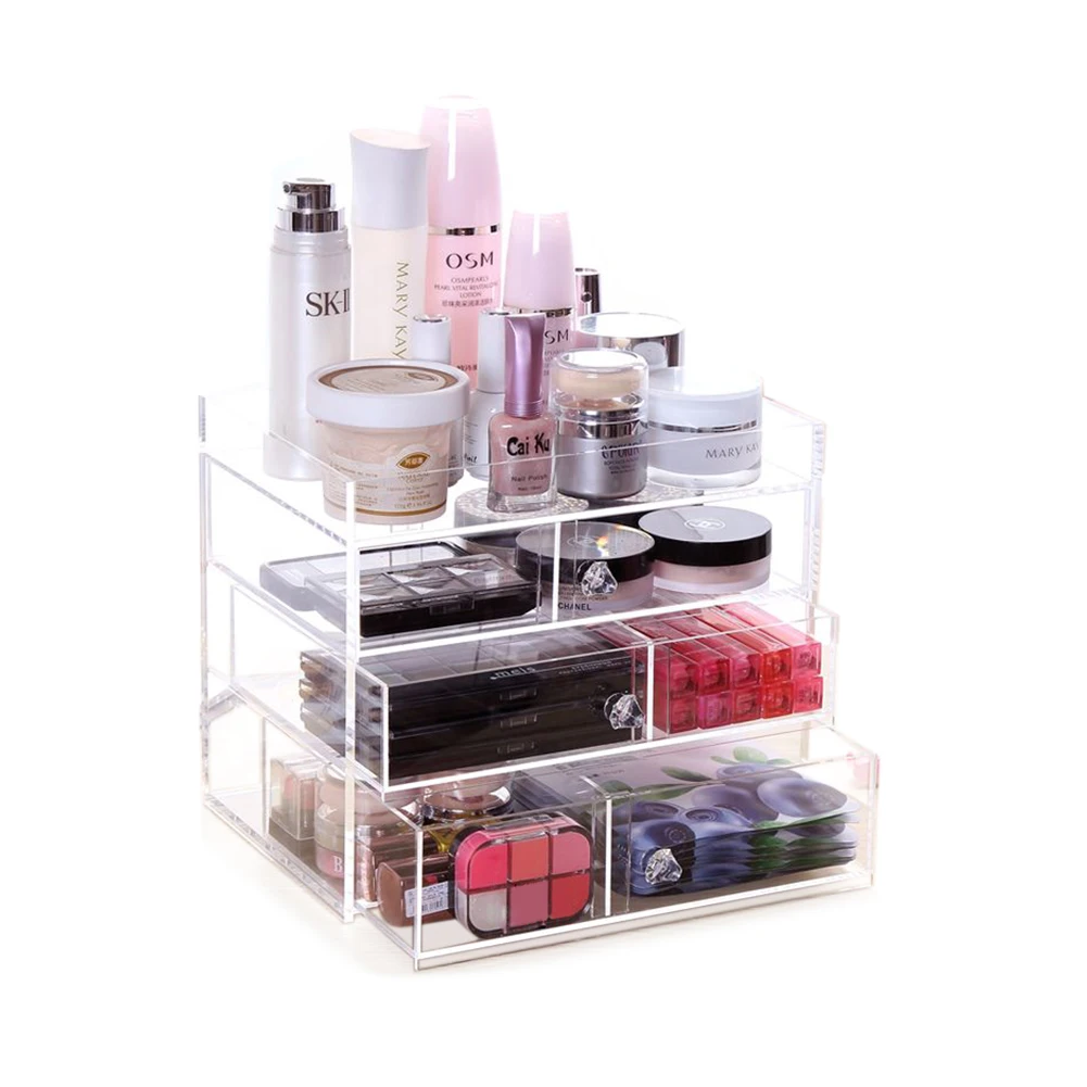 Wholesale Large Cheap Clear Acrylic Makeup Organizer With Drawers - Buy ...