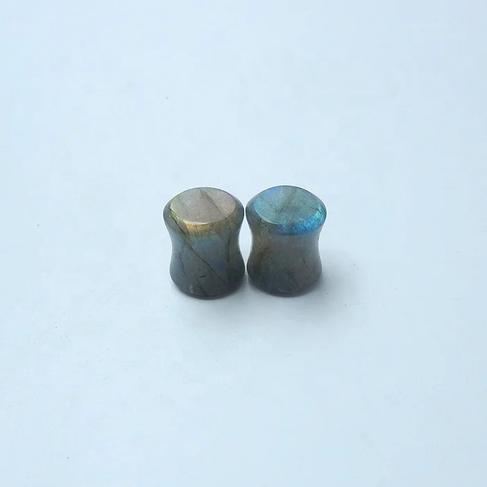 

10mm Body Piercing Jewelry Labradorite Stone Ear Piercing Round Plug