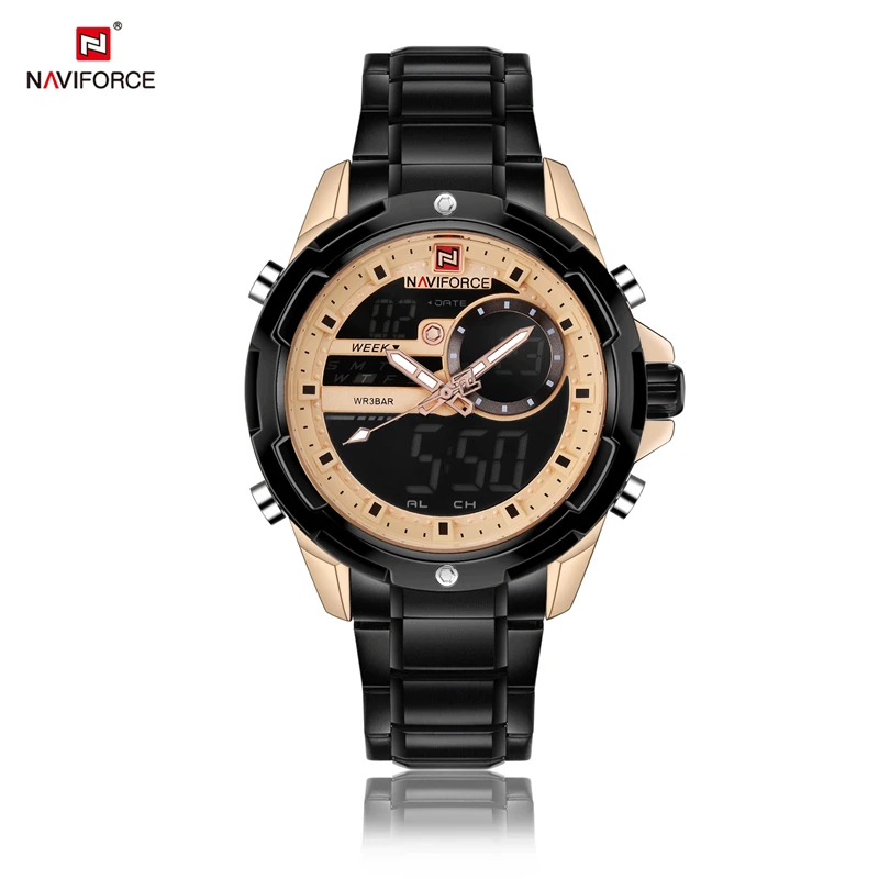 

NAVIFORCE 9120 Brand Watches Men Sports Watches Man Steel LED Digital Wristwatches Quartz Watch Drop Shipping Reloj Hombre, N/a