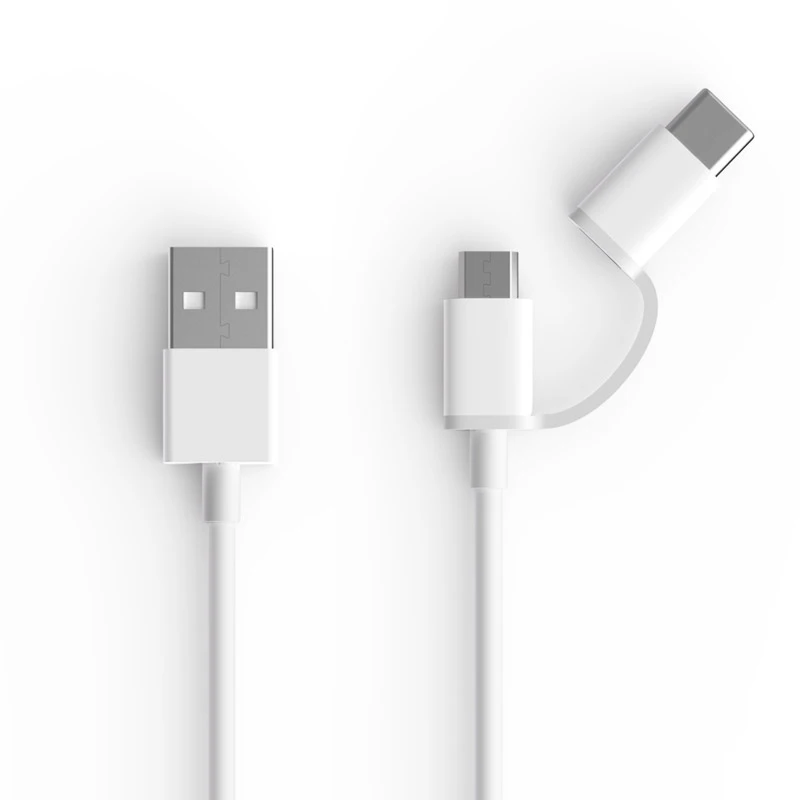 

2-Pack] ZMI 2-in-1 USB-C and Micro-USB Combo Cables, 3.3 ft, Charge, White