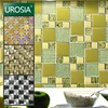 new technology non-slip rustic kitchen wall backsplash tile colorful square electroplated glass mosaic tile