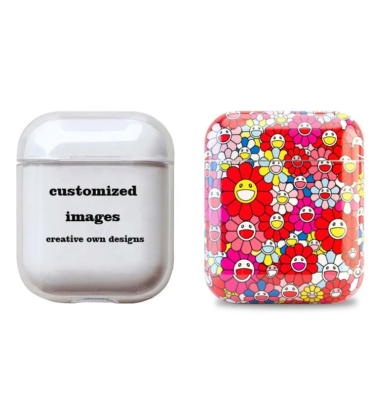 Hot Sell Custom Print Your Own Design for Airpod Earphone Plastic Protective Case with Carabiner