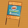 rust proof real estate metal angle post frame yard sign steel stake