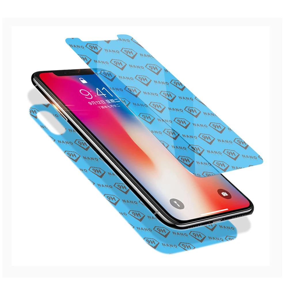 

Hot Sale 0.26 MM 9H Anti Broken Nano Flexible Glass Screen Protector Film For Iphone X Xs Xs Max, Transparent