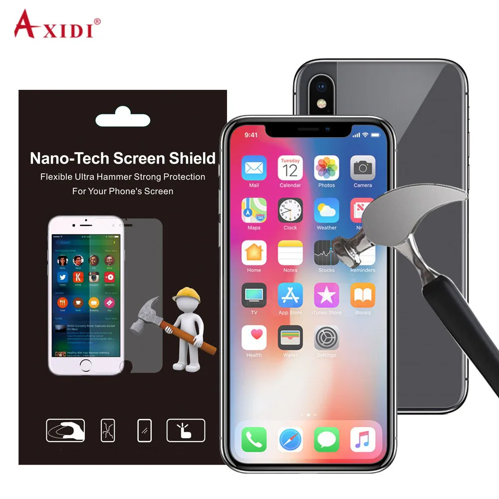 

NANOSHIELD Amazon Supplier For iPhone 12 Anti Glare Anti Shock Nano Screen Protective Film for iPhone X Screen Protector