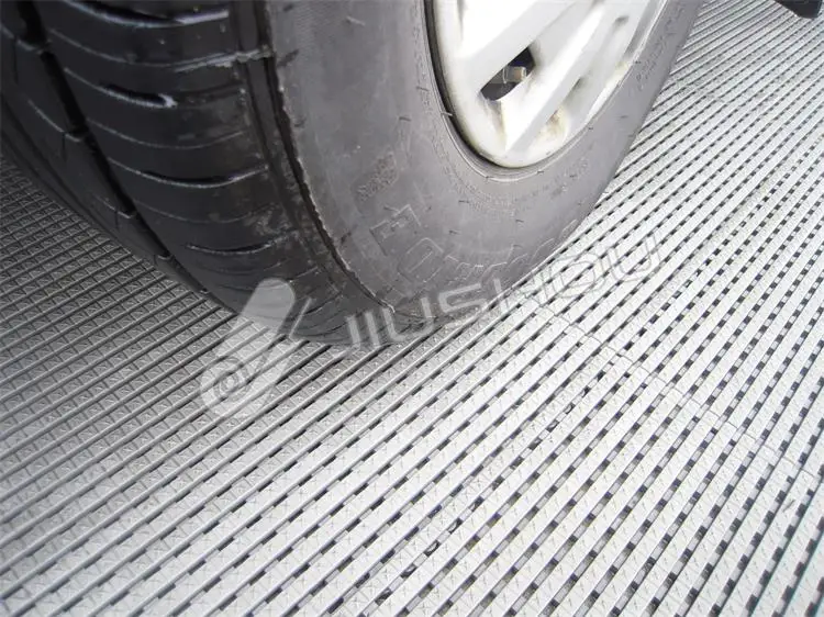Flexible Pvc Tile Anti Slip Interlock Rubber Garage Floor