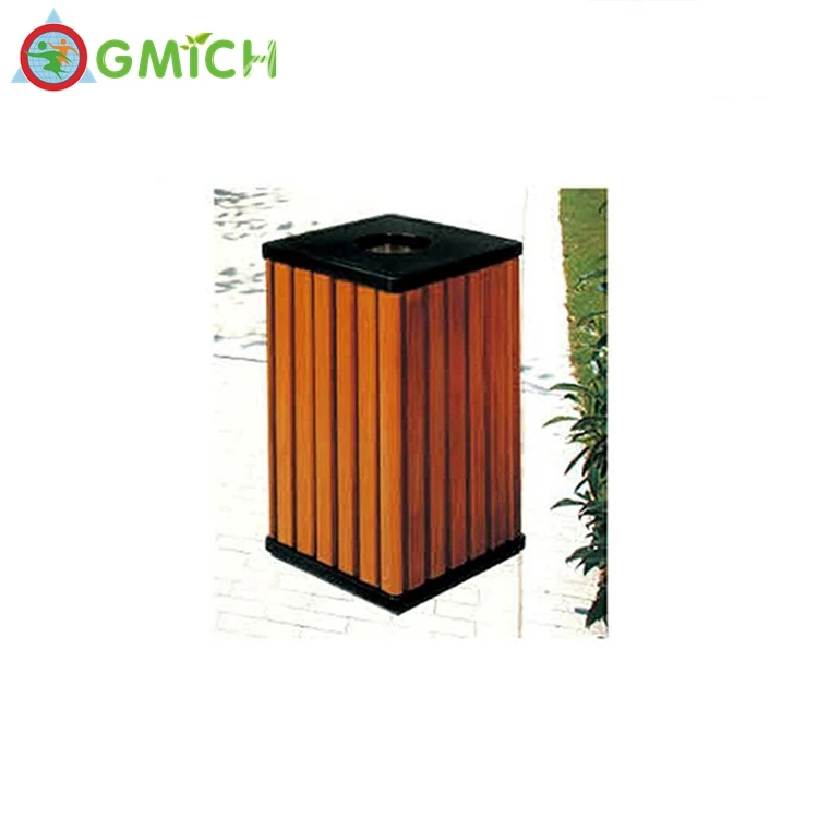 

Guangzhou factory wood outdoor trash bin from China